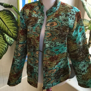 Analogy gorgeous jacket in brown, tan, blue-green